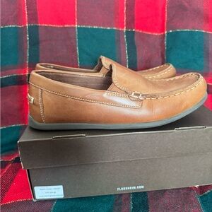 Florsheim Boys Tan Leather Slip-Ons shoes  6 M Jasper Venetian.
